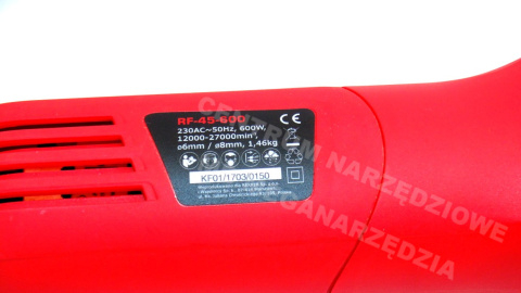 RF-45-600S SZLIFIERKA PROSTA 600W KRÓTKA RF-45-600S SZLIFIERKA PROSTA 600W KRÓTKA