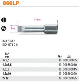 BETA KOŃCÓWKA WKRĘT.PŁASKA 1,2x6,5mm