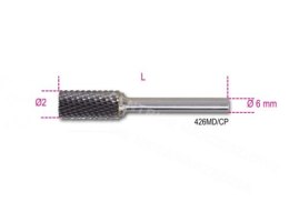 BETA PILNIK OBROTOWY Z WĘGLIKA SPIEKANEGO, WALCOWY 12 x 25 mm, TRZPIEŃ 6mm 426MD/CP12