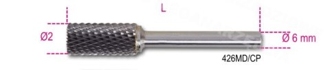BETA PILNIK OBROTOWY Z WĘGLIKA SPIEKANEGO, WALCOWY 8 x 19 mm, TRZPIEŃ
6mm 426MD/CP8 BETA PILNIK OBROTOWY Z WĘGLIKA SPIEKANEGO, WALCOWY 8 x 19 mm, TRZPIEŃ
6mm 426MD/CP8