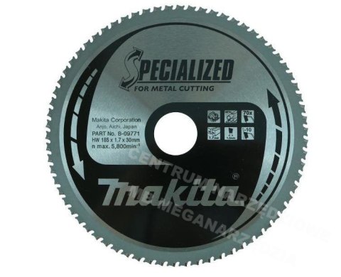 PIŁA TARCZOWA 185x30mm 70-ZEBÓW DO METALU MAKITA PIŁA TARCZOWA 185x30mm 70-ZEBÓW DO METALU MAKITA