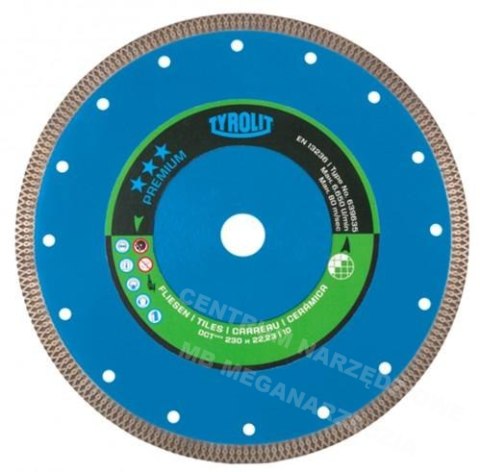 TARCZA DIAMENTOWA TYROLIT DO CERAMIKI / GRESU DCT*** 250 x 1,6 x 25,4mm TARCZA DIAMENTOWA TYROLIT DO CERAMIKI / GRESU DCT*** 250 x 1,6 x 25,4mm