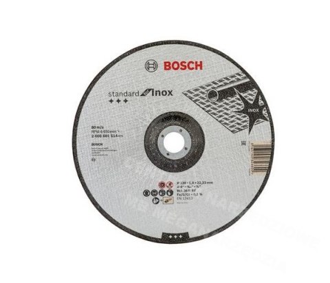 BOSCH TARCZA DO METALU 230 x 1,6mm STANDARD FOR INOX BOSCH BOSCH TARCZA DO METALU 230 x 1,6mm STANDARD FOR INOX BOSCH