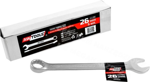 AWTOOLS Klucz płasko-oczkowy CrV DIN3113 rozmiar: 26 (mm) AWTOOLS Klucz płasko-oczkowy CrV DIN3113 rozmiar: 26 (mm)