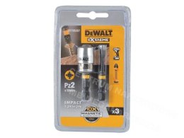 DEWALT KOŃCÓWKA UDAR. PZ2 2szt. +UCHWYT MAGNETYCZNY EXTREME IMPACT TORSION