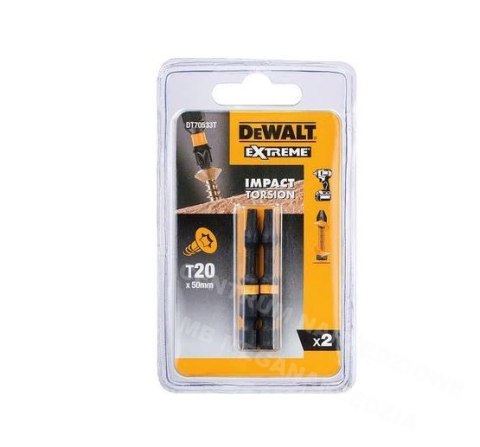 DEWALT KOŃCÓWKA UDAROWA T20x50 /2szt. EXTREME IMPACT TORSION DEWALT KOŃCÓWKA UDAROWA T20x50 /2szt. EXTREME IMPACT TORSION