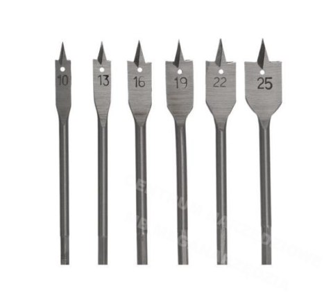 AWTOOLS WIERTŁA ŁOPATKOWE DO DREWNA KOMPLET 6 elem /10-13-16-19-22-25mm/ AWTOOLS WIERTŁA ŁOPATKOWE DO DREWNA KOMPLET 6 elem /10-13-16-19-22-25mm/