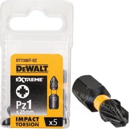 DEWALT KOŃCÓWKA UDAROWA PZ1x25 5szt. EXTREME IMPACT TORSION 