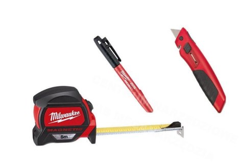 MILWAUKEE ZESTAW TAŚMA + NÓŻ + MARKER MILWAUKEE MILWAUKEE ZESTAW TAŚMA + NÓŻ + MARKER MILWAUKEE