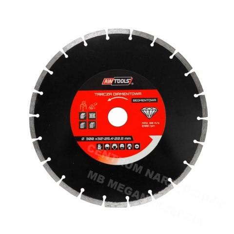 AWTOOLS TARCZA DIAMENTOWA 300x25,4-22,2 / SEGMENTOWA AWTOOLS TARCZA DIAMENTOWA 300x25,4-22,2 / SEGMENTOWA