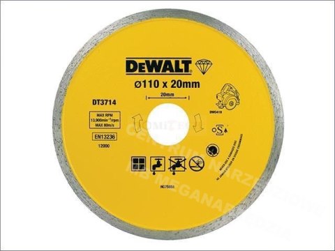 DEWALT TARCZA DIAM.110mmx20mm DT3714 DEWALT