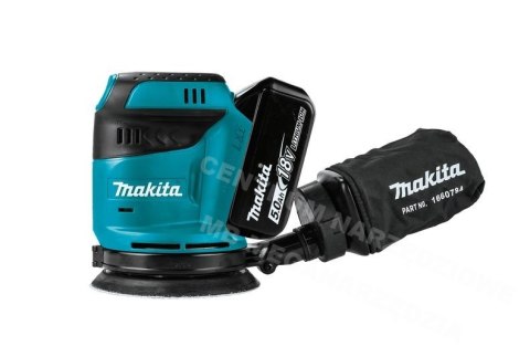 MAKITA SZLIFIERKA MIMOŚRODOWA 18V 125mm 2x5,0Ah LI-ION WALIZKA MAKPAC DBO180RTJ MAKITA