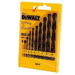 WIERTŁO METAL HSS-R KOMPLET 10szt. 1-10mm DEWALT