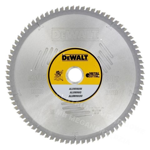 DEWALT PIŁA TARCZ.305x30mmx80z DEWALT DEWALT PIŁA TARCZ.305x30mmx80z DEWALT