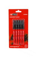 AWTOOLS MARKERY PERMANENTNE CIENKIE CZARNE 5szt. 