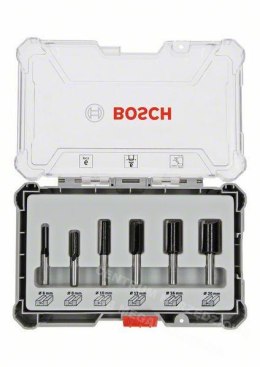 BOSCH ZESTAW FREZÓW PROSTYCH 6szt. UCHWYT 6mm BOSCH