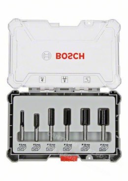 BOSCH ZESTAW FREZÓW PROSTYCH 6szt. UCHWYT 8mm BOSCH