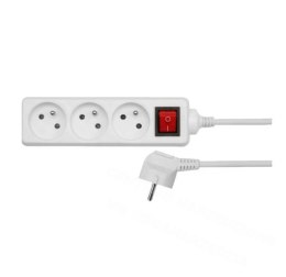 AWTOOLS Household Extension Cord White 4 Outlets 5.0m Grounding, Circuit Breaker