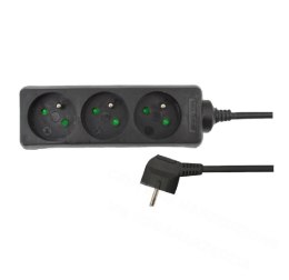 AWTOOLS Household Extension Cord Black 3 - 3.0m Grounding Sockets