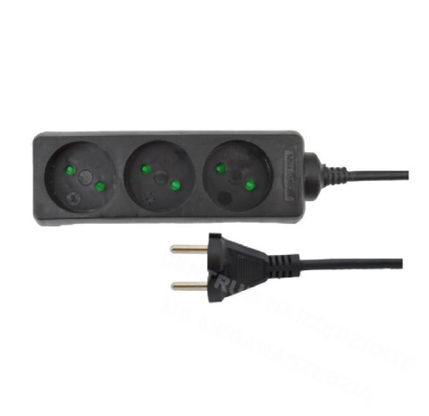 AWTOOLS Household Extension Cord Black Without Grounding 3 - 1.5m Sockets AWTOOLS Household Extension Cord Black Without Grounding 3 - 1.5m Sockets