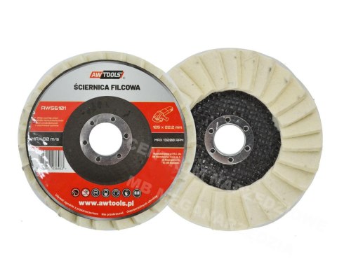 AWTOOLS ŚCIERNICA FILCOWA 125mm AWTOOLS ŚCIERNICA FILCOWA 125mm