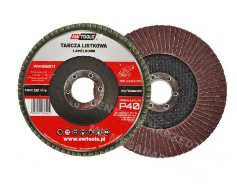 AWTOOLS ŚCIERNICA LISTKOWA 125mm P 80 AWTOOLS ŚCIERNICA LISTKOWA 125mm P 80