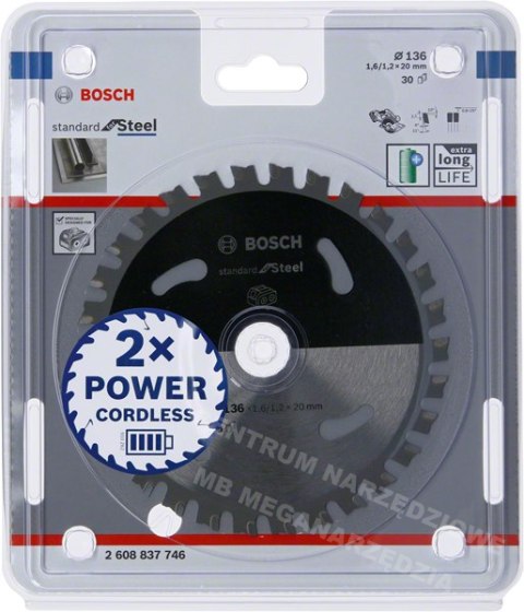 BOSCH PIŁA STANDARD.STAL 136x20x30z ACCU BOSCH BOSCH PIŁA STANDARD.STAL 136x20x30z ACCU BOSCH