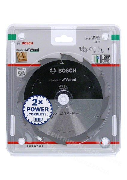 BOSCH PIŁA STANDARD WOOD ACCU 165x20x12z BOSCH BOSCH PIŁA STANDARD WOOD ACCU 165x20x12z BOSCH