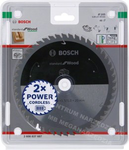 BOSCH PIŁA STANDARD WOOD ACCU 165x20x48z BOSCH