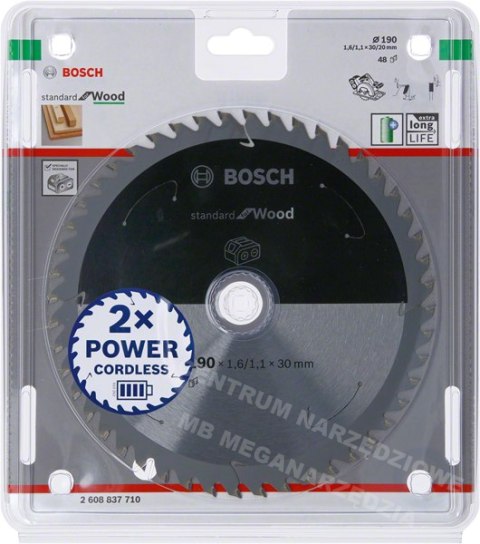 BOSCH PIŁA STANDARD WOOD ACCU 190x30x48z BOSCH BOSCH PIŁA STANDARD WOOD ACCU 190x30x48z BOSCH