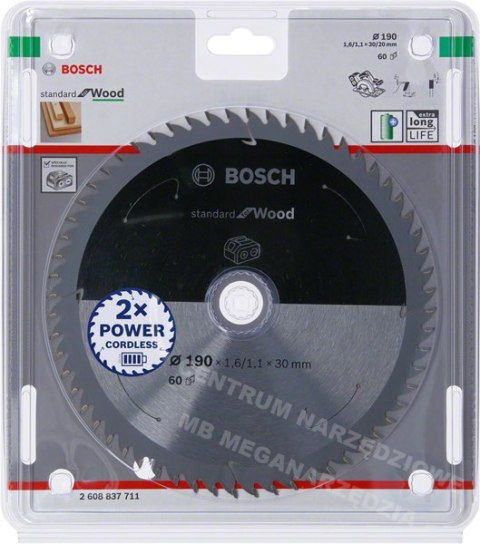 BOSCH PIŁA STANDARD WOOD ACCU 190x30x60z BOSCH BOSCH PIŁA STANDARD WOOD ACCU 190x30x60z BOSCH