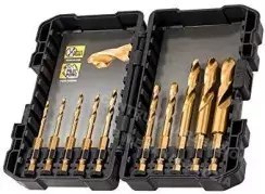 DEWALT Wiertło metal HSS-TIN EXTREME IMPACT KPL. 10cz. 3-12mm uchwyt hex 1/4