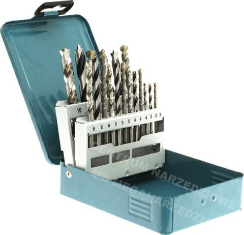 MAKITA Zestaw wierteł 18 szt. D-46202 MAKITA Zestaw wierteł 18 szt. D-46202