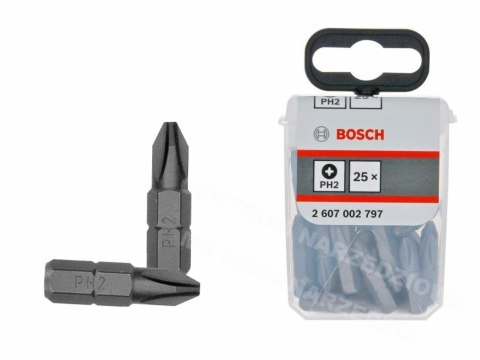 BOSCH KOŃCÓWKA WKRĘCAJĄCA EXH PH2 x 25mm 25szt. BOSCH KOŃCÓWKA WKRĘCAJĄCA EXH PH2 x 25mm 25szt.