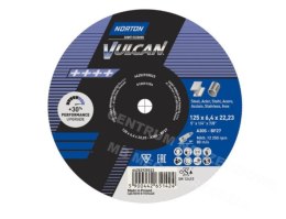 NORTON TARCZA VULCAN DO METALU 125mm x 6.4mm x 22.2mm -T27 A30P NORTON
