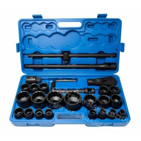 ROCKFORCE Zestaw kluczy udarowych 26el. 3/4"- 1" 12-kątne ROCKFORCE Zestaw kluczy udarowych 26el. 3/4"- 1" 12-kątne