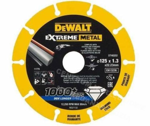 DEWALT TARCZA METAL 125 DIAMENTOWA DEWALT TARCZA METAL 125 DIAMENTOWA