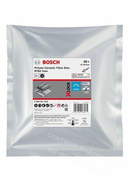 BOSCH FIBRA KRĄŻEK X-LOCK INOX 125 gr. 36 R782 /25szt. BOSCH BOSCH FIBRA KRĄŻEK X-LOCK INOX 125 gr. 36 R782 /25szt. BOSCH