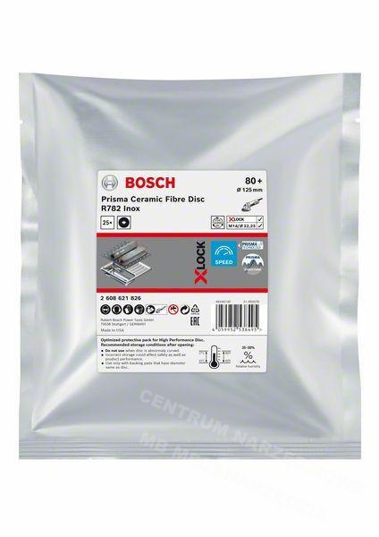 BOSCH FIBRA KRĄŻEK X-LOCK INOX 125 gr. 80 R782 /25szt. BOSCH BOSCH FIBRA KRĄŻEK X-LOCK INOX 125 gr. 80 R782 /25szt. BOSCH
