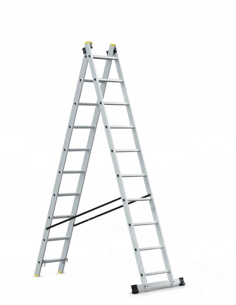 AWTOOLS DRABINA ALUMINIOWA 2x10 150KG WIELOFUNKCYJNA 2-CZĘŚCIOWA AWTOOLS DRABINA ALUMINIOWA 2x10 150KG WIELOFUNKCYJNA 2-CZĘŚCIOWA