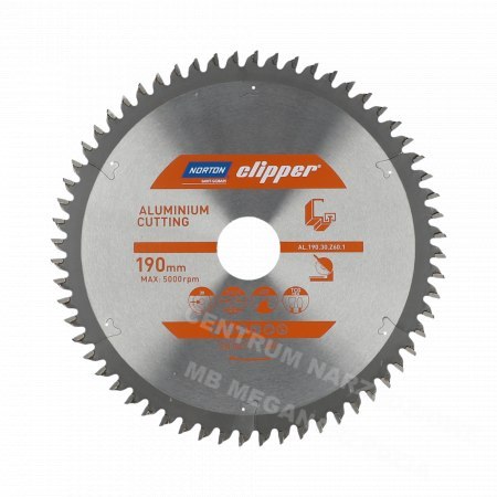 NORTON PIŁA TARCZOWA 190mm x 30mm x 60z ALUMINUM (2,6/1,8) NORTON PIŁA TARCZOWA 190mm x 30mm x 60z ALUMINUM (2,6/1,8)