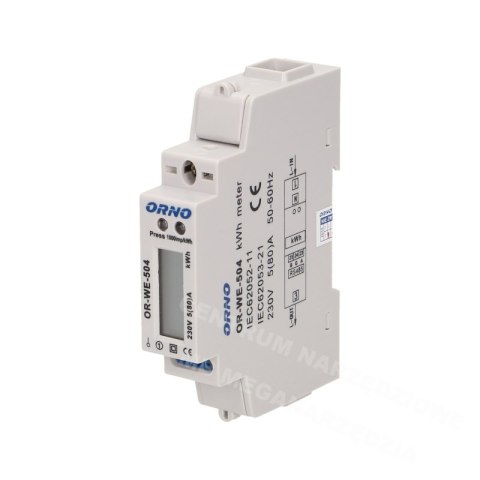 ORNO 1-FAZOWY WSKAŹNIK ZUŻYCIA ENERGII PORT RS-485, 80A ORNO 1-FAZOWY WSKAŹNIK ZUŻYCIA ENERGII PORT RS-485, 80A