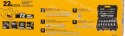 DEWALT Zestaw nasadek 22 elementy 1/2" DWMT19241-1