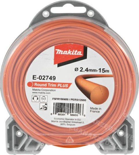 MAKITA ŻYŁKA NYLONOWA OKRĄGŁA 2,4mm/15m MAKITA MAKITA ŻYŁKA NYLONOWA OKRĄGŁA 2,4mm/15m MAKITA