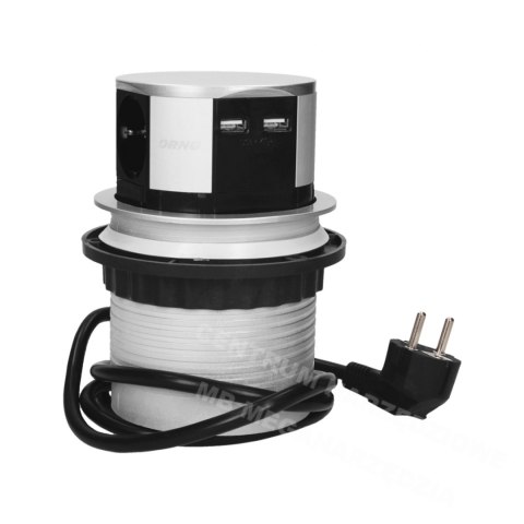 ORNO GNIAZDO MEBL 3x2P+Z USB WYS Z BLATU ORNO GNIAZDO MEBL 3x2P+Z USB WYS Z BLATU