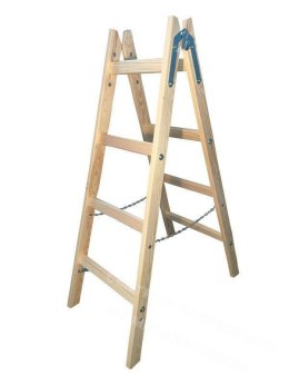 AWTOOLS DRABINA DREWNIANA 2x 4 STOPNI 150KG