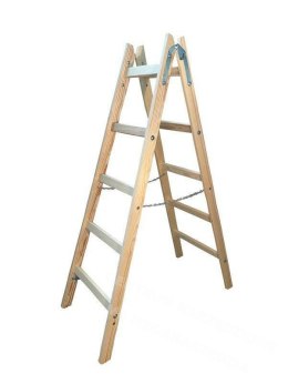 AWTOOLS DRABINA DREWNIANA 2x 5 STOPNI 150KG