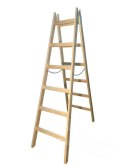 AWTOOLS DRABINA DREWNIANA 2x 6 STOPNI 150KG 