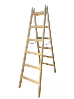 AWTOOLS DRABINA DREWNIANA 2x 6 STOPNI 150KG