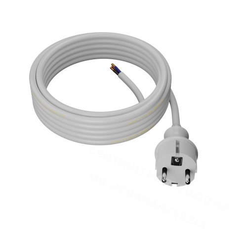 AWTOOLS PRZEWÓD Z WTYCZKĄ 1,5m 2x1,0 BIAŁY H05VV-F 